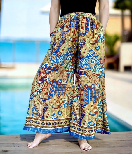 SP.22 Spodnie z jedwabiu indyjskiego – Orient Bloom