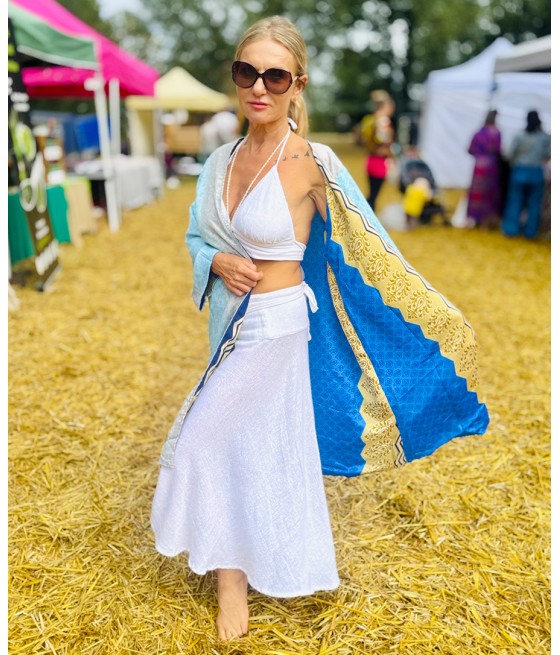 plaszc, kimono dwustronne