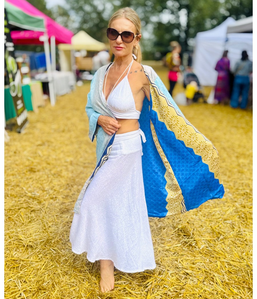 plaszc, kimono dwustronne