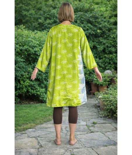 K6. Dwustronny płaszcz kimono Verde & Viola