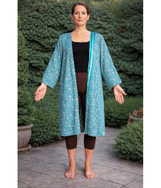 turkusowy płaszcz dwustronny