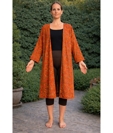 K12. Płaszcz jedwabny Kontrast - dwustronny