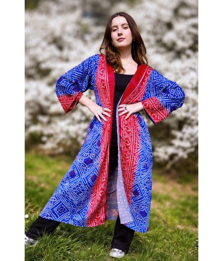 K13. Długi płaszcz jedwabny Wyraz - dwustronny