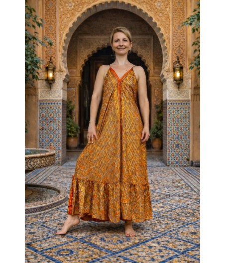 S34. Sukienka Turkusowa Pomarańcza