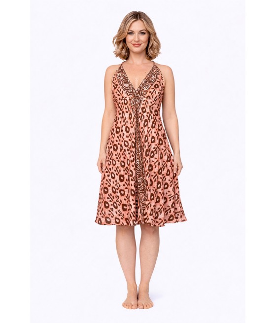 S18. Krótka sukienka Różówa...