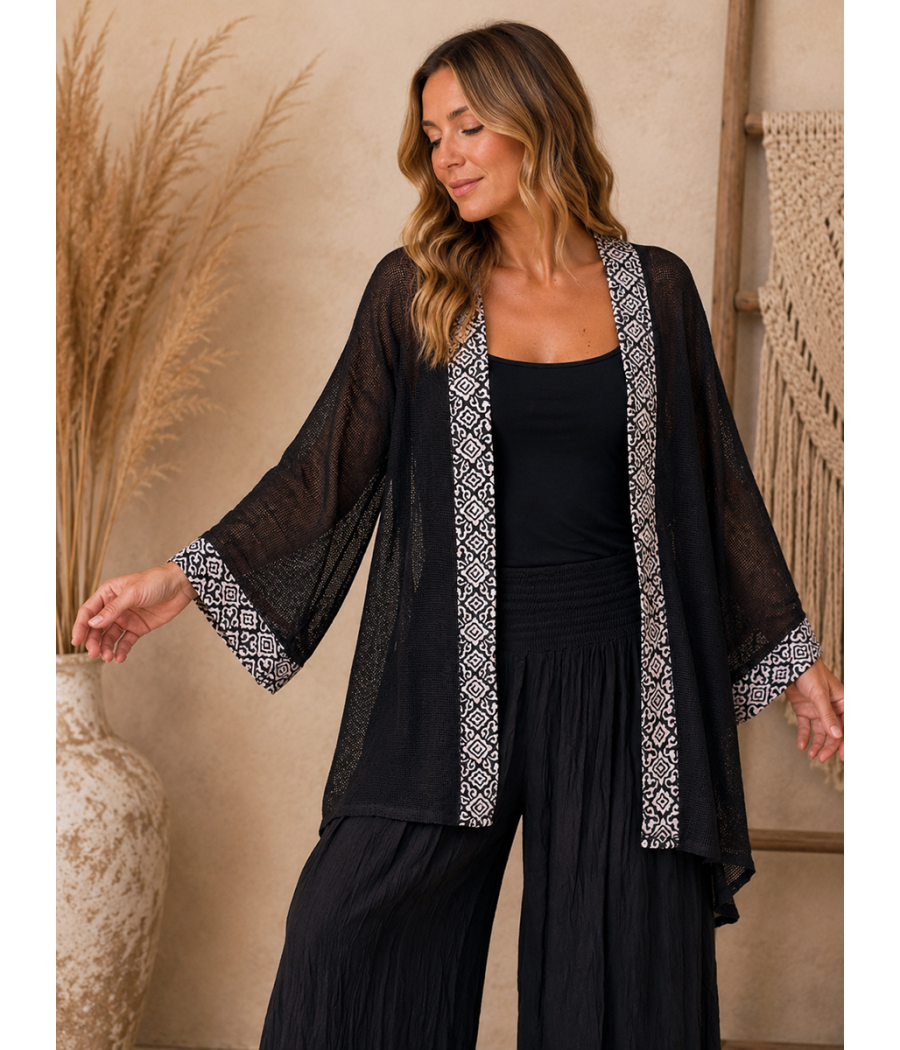 czarne kimono