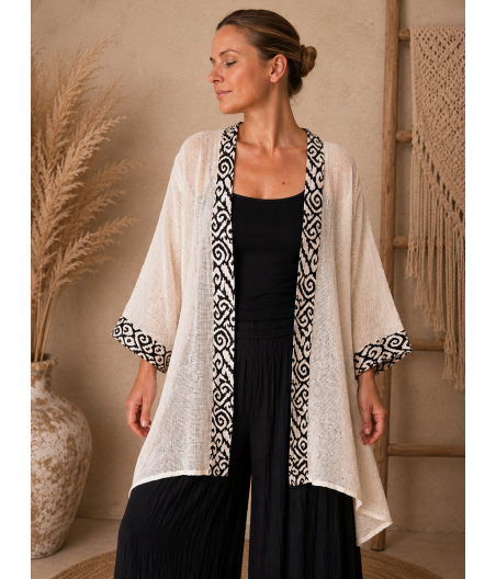 K4. Krótkie kimono bawelniane Eri
