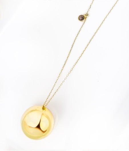 SES5. Naszyjnik pozłacany Szept Anioła z labradorytem